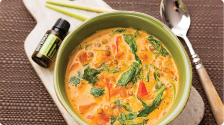 Coconut Red Lentil Soup with dōTERRA Lemongrass