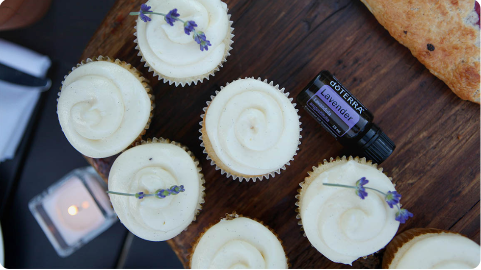 Frosted Cupcakes with dōTERRA Lavender