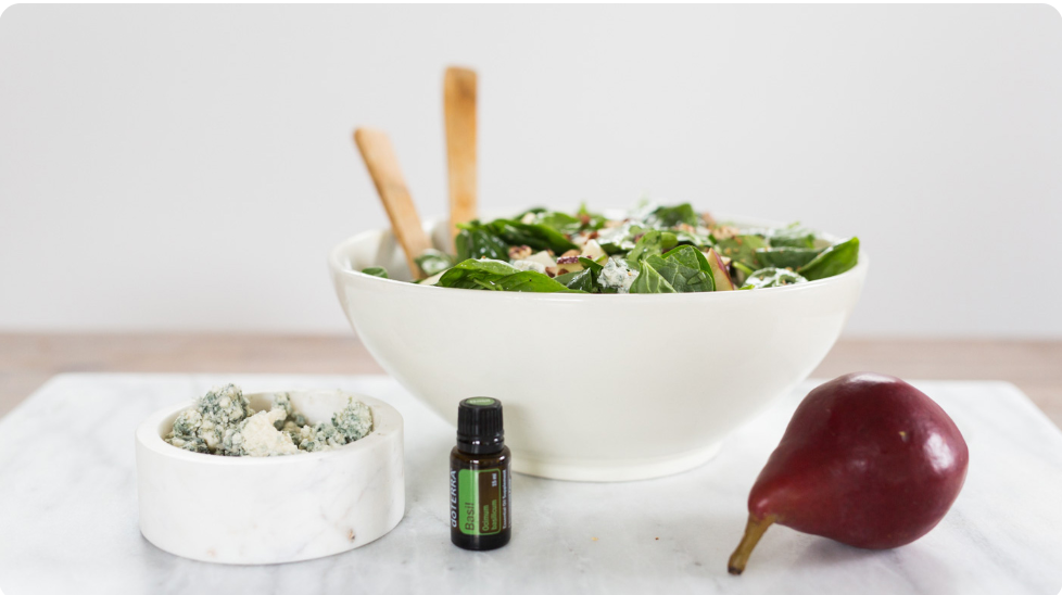 Pear Gorgonzola Salad with dōTERRA Basil – dōTERRA Essential Oils
