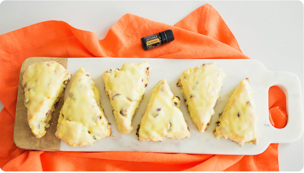 Cranberry Scones with dōTERRA Tangerine
