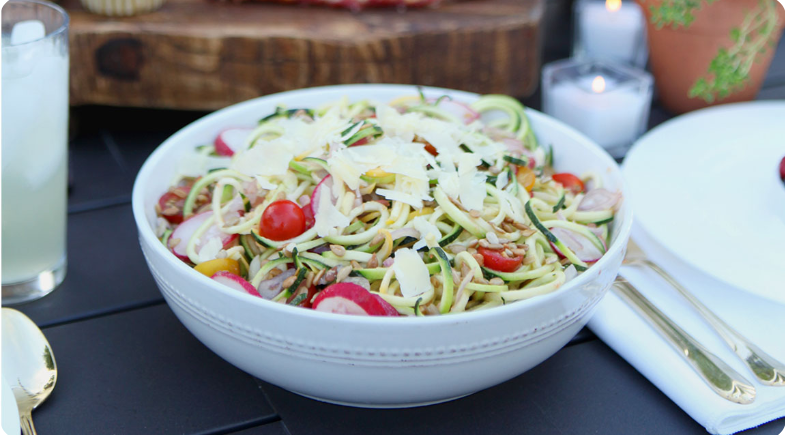 Rainbow Salad with Tomato Dressing with dōTERRA Basil